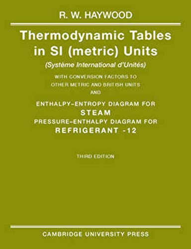 Beispielbild fr Thermodynamic Tables in Si (Metric) Units zum Verkauf von WorldofBooks