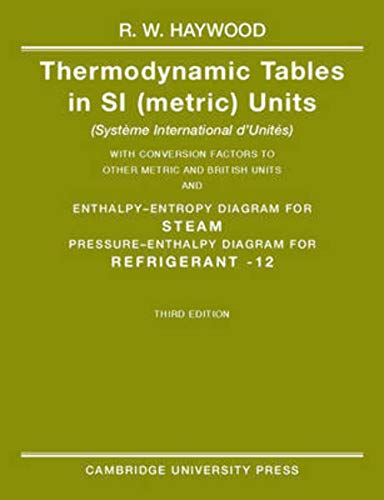 Stock image for Thermodynamic Tables in S1 (Metric) Units (Systme International d'Units) for sale by Blackwell's
