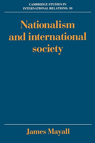 Beispielbild fr Nationalism and International Society zum Verkauf von Better World Books