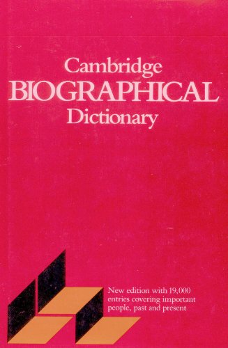 Beispielbild fr The Cambridge Biographical Dictionary zum Verkauf von SecondSale