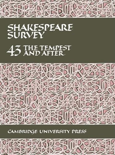 Stock image for Shakespeare Survey: Volume 43, The Tempest and After: "Tempest" and After v. 43 for sale by AwesomeBooks