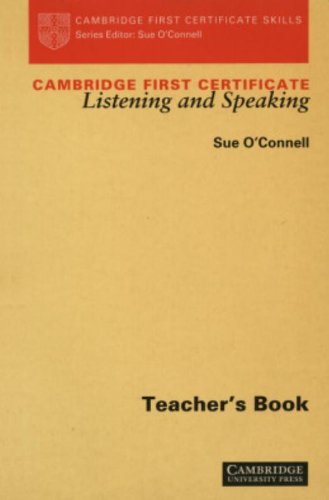9780521396967: Cambridge First Certificate Listening and Speaking Teacher's book