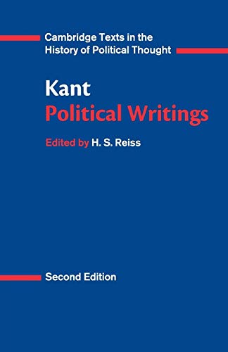 9780521398374: Kant: Political Writings (Cambridge Texts in the History of Political Thought)