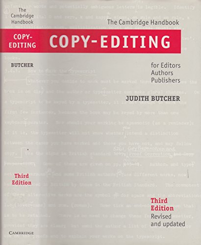 9780521400749: Copy-Editing: The Cambridge Handbook for Editors, Authors and Publishers