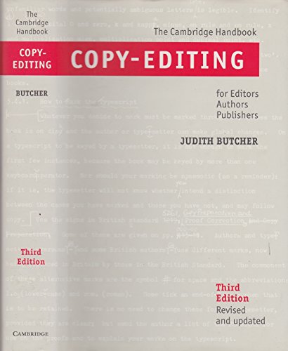 Stock image for Copy-Editing: The Cambridge Handbook for Editors, Authors and Publishers for sale by WorldofBooks