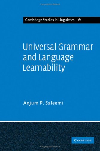 Beispielbild fr Universal Grammar and language learnability. zum Verkauf von Emile Kerssemakers ILAB