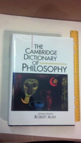 Beispielbild fr The Cambirdge Dictionary of Philosophy zum Verkauf von BookHolders