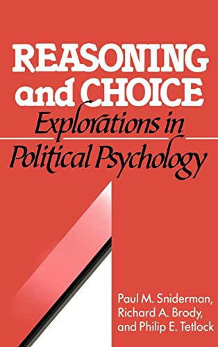 9780521402552: Reasoning and Choice Hardback: Explorations in Political Psychology (Cambridge Studies in Public Opinion and Political Psychology)