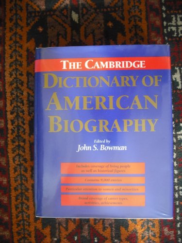 Stock image for The Cambridge Dictionary of American Biography for sale by Library House Internet Sales