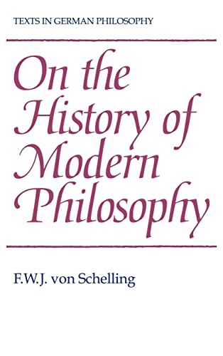 Imagen de archivo de On the History of Modern Philosophy (Texts in German Philosophy) a la venta por Revaluation Books