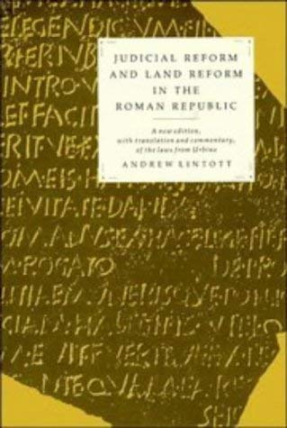 9780521403733: Judicial Reform and Land Reform in the Roman Republic: A New Edition, with Translation and Commentary, of the Laws from Urbino