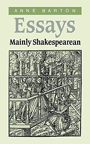 Essays, Mainly Shakespearean (9780521404440) by Barton, Anne