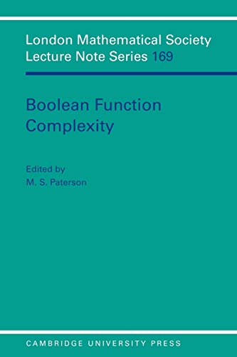 Beispielbild fr Boolean Function Complexity zum Verkauf von Better World Books