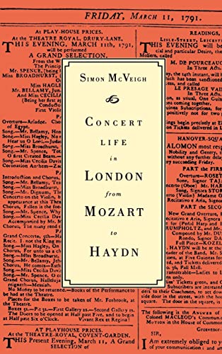 Beispielbild fr Concert Life in London from Mozart to Haydn zum Verkauf von Ammareal