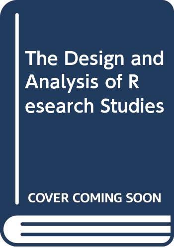 Imagen de archivo de The Design and Analysis of Research Studies a la venta por ThriftBooks-Atlanta
