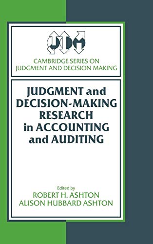 9780521418447: Judgment and Decision-Making Research in Accounting and Auditing