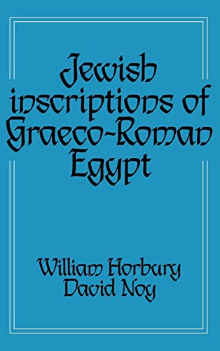 Stock image for Jewish Inscriptions of Graeco-Roman Egypt for sale by Redux Books