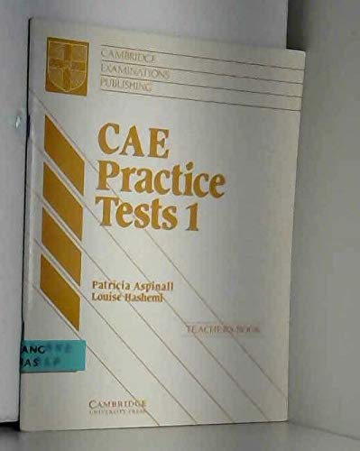 Imagen de archivo de CAE Practice Tests 1 Teacher's book a la venta por MusicMagpie