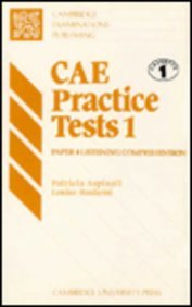 CAE Practice Tests 1 Cassettes (2) (9780521422758) by Aspinall, Patricia; Hashemi, Louise