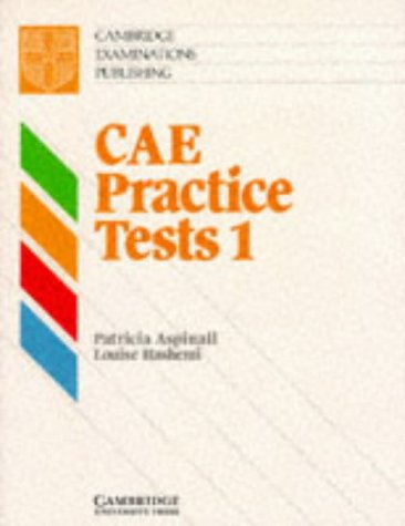 CAE Practice Tests 1 Student's book (9780521422765) by Aspinall, Patricia; Hashemi, Louise