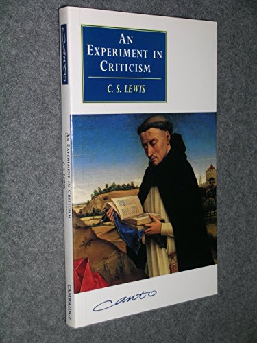Imagen de archivo de An Experiment in Criticism (Canto) a la venta por Book Deals