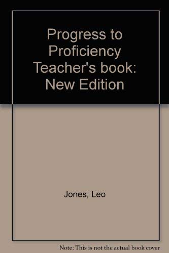 9780521425742: Progress to Proficiency Teacher's book: New Edition (New Progress to First Certificate)