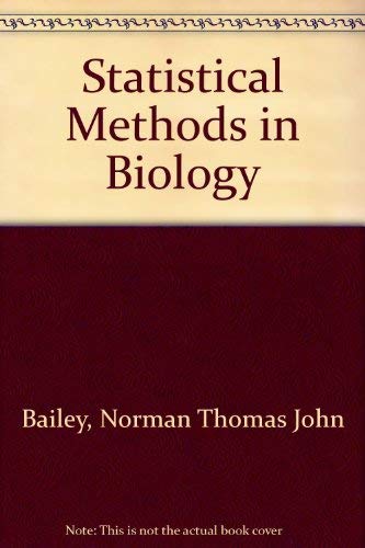 9780521427494: Statistical Methods in Biology