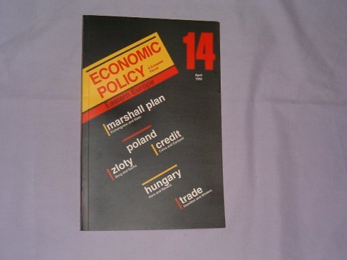 Beispielbild fr Economic Policy: A European Forum 14, April 1992: Eastern Europe zum Verkauf von Tiber Books