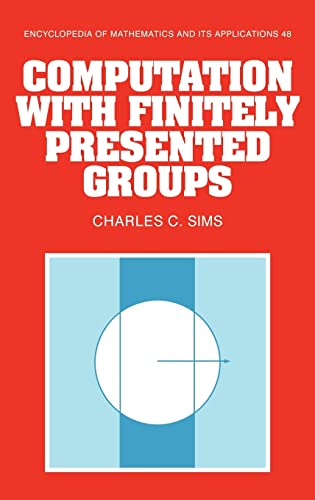 Beispielbild fr Computation with Finitely Presented Groups zum Verkauf von Better World Books