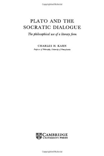 9780521433259: Plato and the Socratic Dialogue: The Philosophical Use of a Literary Form