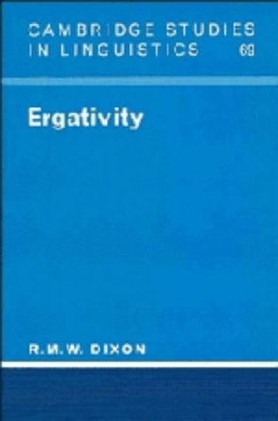 Ergativity. Studies in Linguistics. - Dixon, R. M. W.,