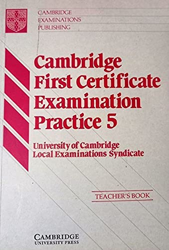 9780521446716: Cambridge First Certificate Examination Practice 5 Student's book