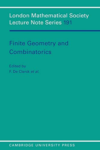 Finite Geometry and -Combinatorics. The Second International Conference at Deinze.