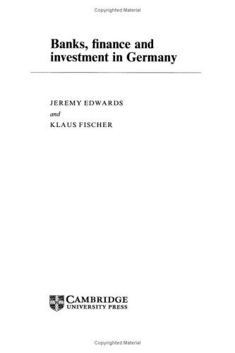 9780521453486: Banks, Finance and Investment in Germany