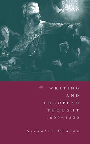 

Writing and European Thought 1600-1830