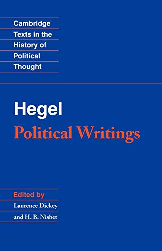 Beispielbild fr Hegel: Political Writings (Cambridge Texts in the History of Political Thought) zum Verkauf von Textbooks_Source