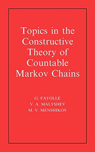 Imagen de archivo de Topics in the Constructive Theory of Countable Markov Chains a la venta por Cambridge Rare Books