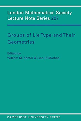 9780521467902: LMS: 207 Groups of Lie Type Geomtrs (London Mathematical Society Lecture Note Series, Series Number 207)