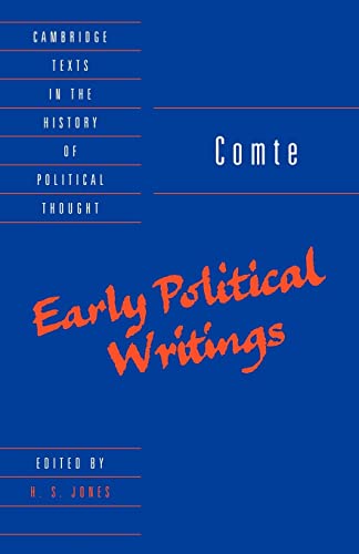 Imagen de archivo de Comte: Early Political Writings (Cambridge Texts in the History of Political Thought) a la venta por Chiron Media