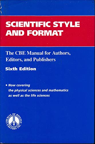 Imagen de archivo de Scientific Style and Format: The CBE Manual for Authors, Editors, and Publishers (CBE Style Manual) a la venta por SecondSale