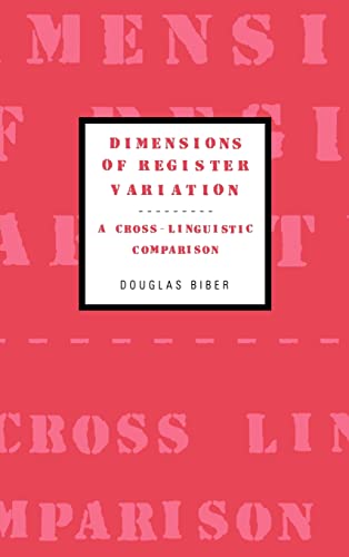 Stock image for DIMENSIONS OF REGISTER VARIATION : A CROSS-LINGUISTIC COMPARISON for sale by Basi6 International