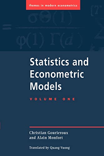 Stock image for Statistics and Econometric Models Vol. 1 for sale by Better World Books