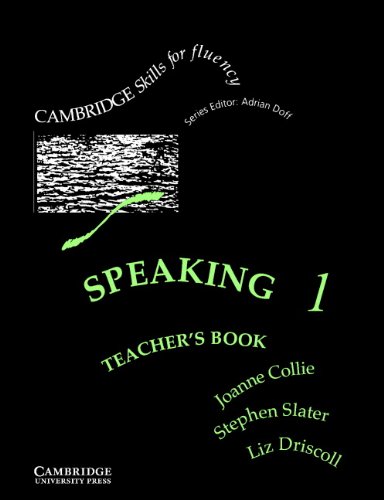 Imagen de archivo de Speaking 1 Teacher's book: Pre-intermediate (Cambridge Skills for Fluency) a la venta por Ergodebooks