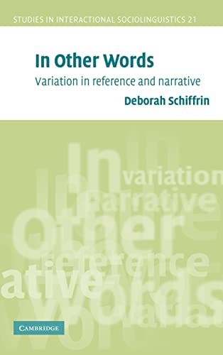 Beispielbild fr In Other Words: Variation in Reference and Narrative zum Verkauf von Prior Books Ltd
