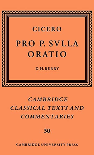 Stock image for Cicero : Pro P. Sulla Oratio for sale by Better World Books