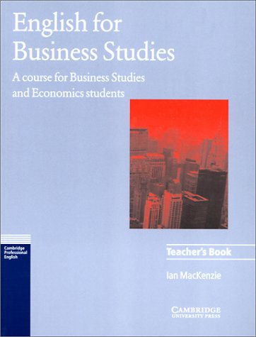 Stock image for English for Business Studies Teacher's book: A Course for Business Studies and Economics Students for sale by WorldofBooks