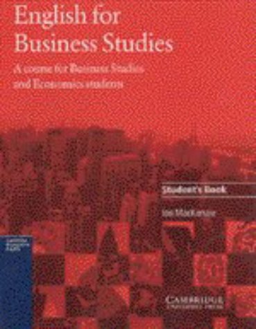 Beispielbild fr English for Business Studies Student's Book: A Course for Business Studies and Economics Students zum Verkauf von Anybook.com
