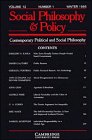 Beispielbild fr Contemporary Political and Social Philosophy: Volume 12, Part 1 (Social Philosophy and Policy) zum Verkauf von HPB-Red