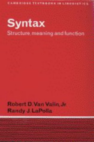 9780521495653: Syntax: Structure, Meaning, and Function (Cambridge Textbooks in Linguistics)