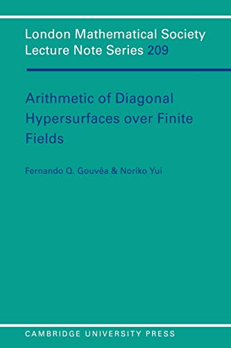 Stock image for Arithmetic of Diagonal Hypersurfaces Over Finite Fields for sale by Chiron Media